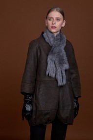 BUFANDA DE PIEL DE CONEJO TEJIDO A MANO VARIOS COLORES PC-WPH5481-05