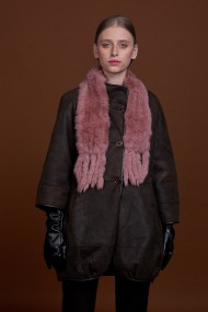BUFANDA DE PIEL DE CONEJO TEJIDO A MANO VARIOS COLORES PC-WPH5481-08