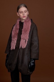 BUFANDA DE PIEL DE CONEJO TEJIDO A MANO VARIOS COLORES PC-WPH5481-08