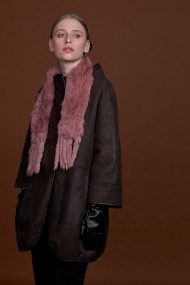 BUFANDA DE PIEL DE CONEJO TEJIDO A MANO VARIOS COLORES PC-WPH5481-08