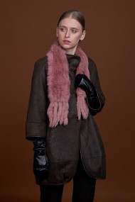 BUFANDA DE PIEL DE CONEJO TEJIDO A MANO VARIOS COLORES PC-WPH5481-08