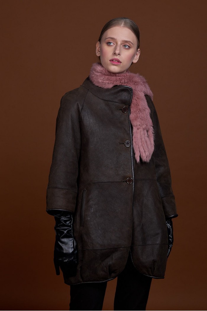 BUFANDA DE PIEL DE CONEJO TEJIDO A MANO VARIOS COLORES PC-WPH5481-08