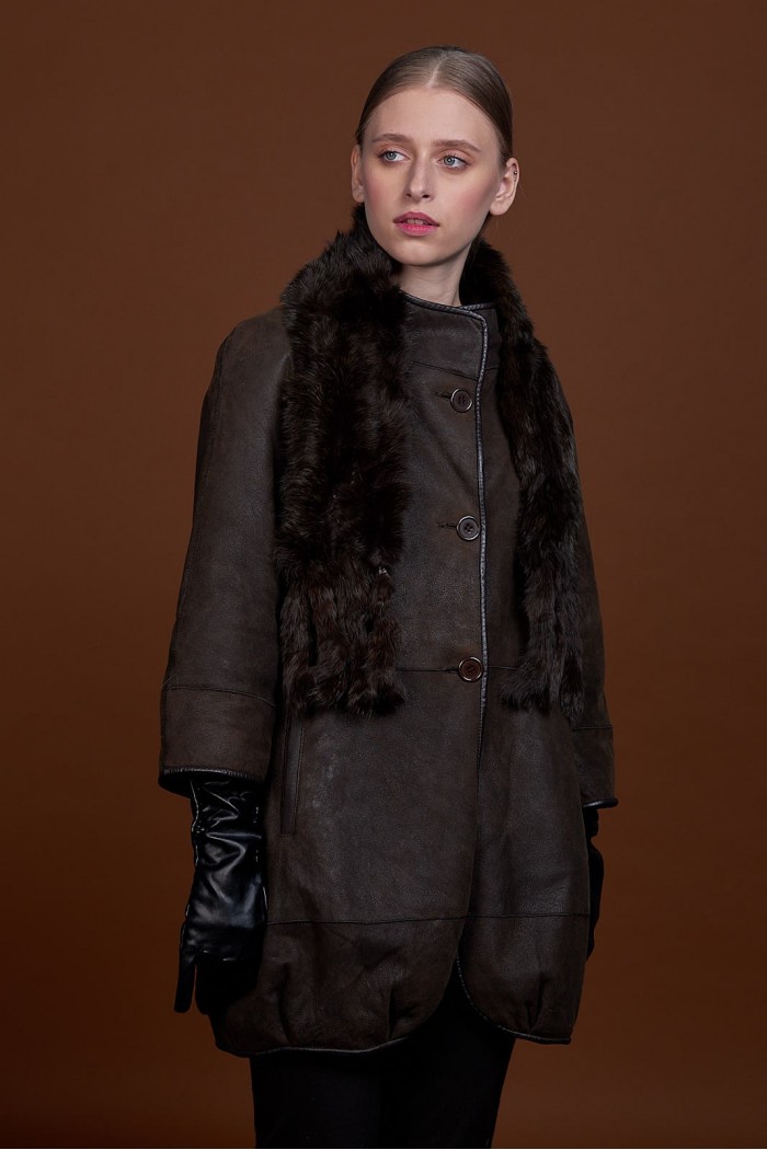 BUFANDA DE PIEL DE CONEJO TEJIDO A MANO VARIOS COLORES PC-WPH5481-09