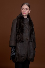 BUFANDA DE PIEL DE CONEJO TEJIDO A MANO VARIOS COLORES PC-WPH5481-09