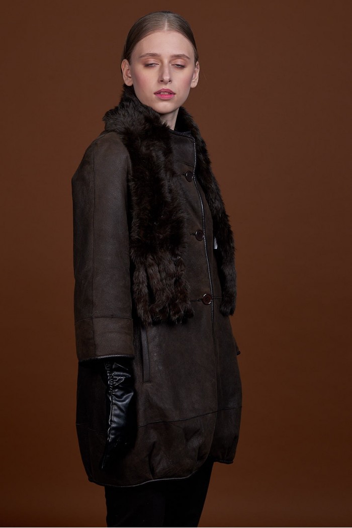 BUFANDA DE PIEL DE CONEJO TEJIDO A MANO VARIOS COLORES PC-WPH5481-09