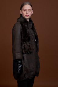 BUFANDA DE PIEL DE CONEJO TEJIDO A MANO VARIOS COLORES PC-WPH5481-09