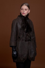 BUFANDA DE PIEL DE CONEJO TEJIDO A MANO VARIOS COLORES PC-WPH5481-09