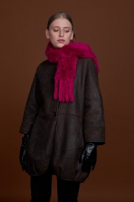 BUFANDA DE PIEL DE CONEJO TEJIDO A MANO VARIOS COLORES PC-WPH5481-10