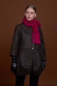 BUFANDA DE PIEL DE CONEJO TEJIDO A MANO VARIOS COLORES PC-WPH5481-10