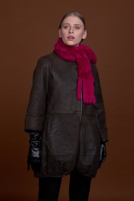 BUFANDA DE PIEL DE CONEJO TEJIDO A MANO VARIOS COLORES PC-WPH5481-10