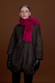 BUFANDA DE PIEL DE CONEJO TEJIDO A MANO VARIOS COLORES PC-WPH5481-10