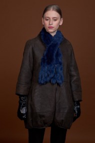 BUFANDA DE PIEL DE CONEJO TEJIDO A MANO VARIOS COLORES PC-WPH5481-11