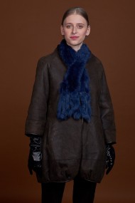 BUFANDA DE PIEL DE CONEJO TEJIDO A MANO VARIOS COLORES PC-WPH5481-11