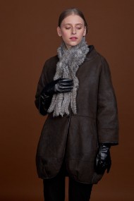 BUFANDA DE PIEL DE CONEJO TEJIDO A MANO VARIOS COLORES PC-WPH5481-16