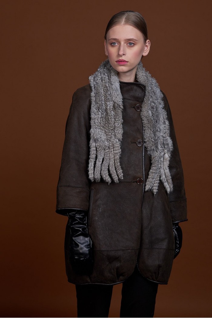 BUFANDA DE PIEL DE CONEJO TEJIDO A MANO VARIOS COLORES PC-WPH5481-16