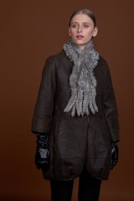 BUFANDA DE PIEL DE CONEJO TEJIDO A MANO VARIOS COLORES PC-WPH5481-16