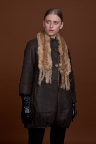 BUFANDA DE PIEL DE CONEJO TEJIDO A MANO VARIOS COLORES PC-WPH5481-17