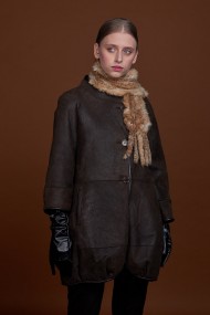 BUFANDA DE PIEL DE CONEJO TEJIDO A MANO VARIOS COLORES PC-WPH5481-17