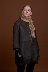 BUFANDA DE PIEL DE CONEJO TEJIDO A MANO VARIOS COLORES PC-WPH5481-17