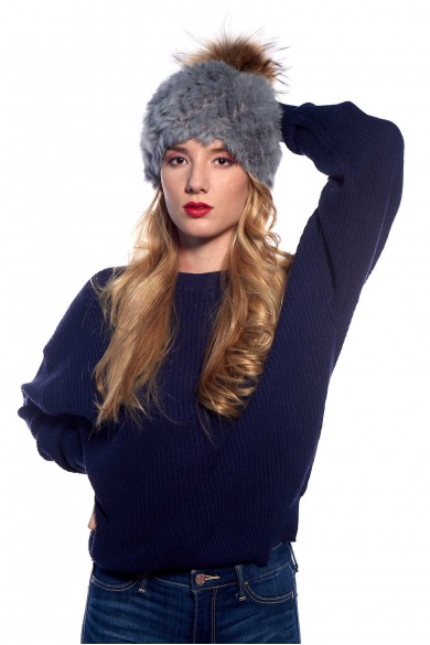 Gorro de Conejo  con pompon PC-WPH5554