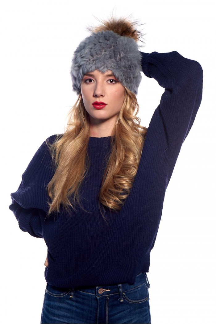 Gorro de Conejo  con pompon PC-WPH5554