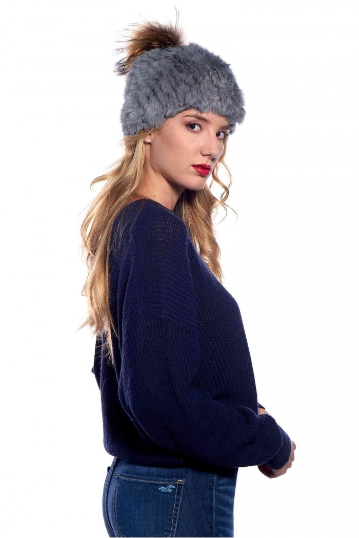 Gorro de Conejo  con pompon PC-WPH5554