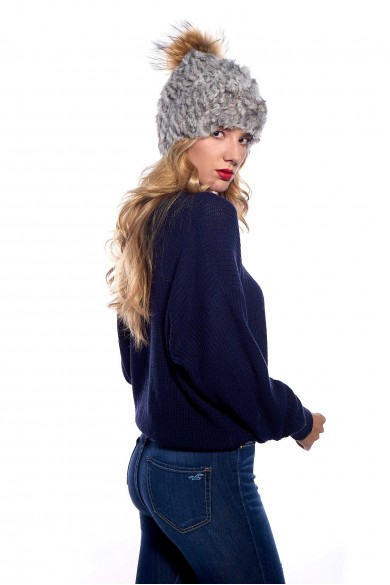 Gorro de Conejo  con pompon PC-WPH5554