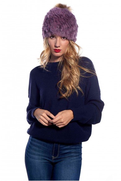 Gorro de Conejo  con pompon PC-WPH5554