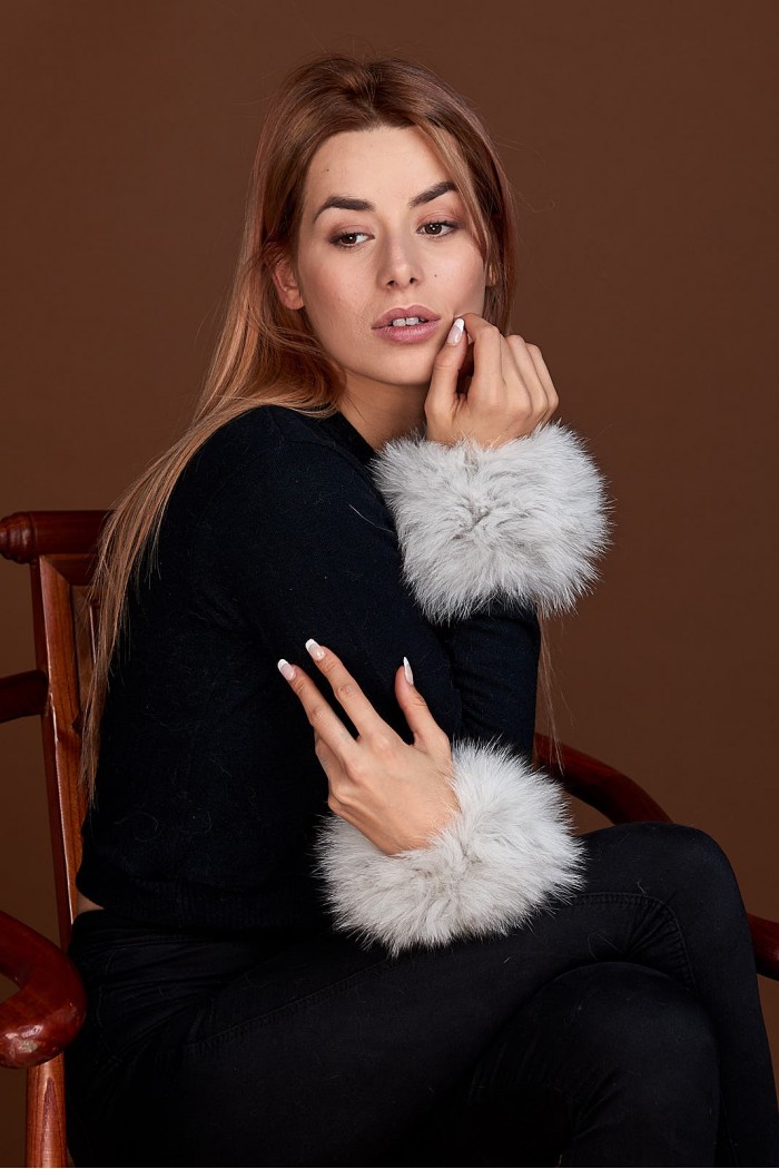 Puños DE PELO TEJIDO  PC-LZH5691-01