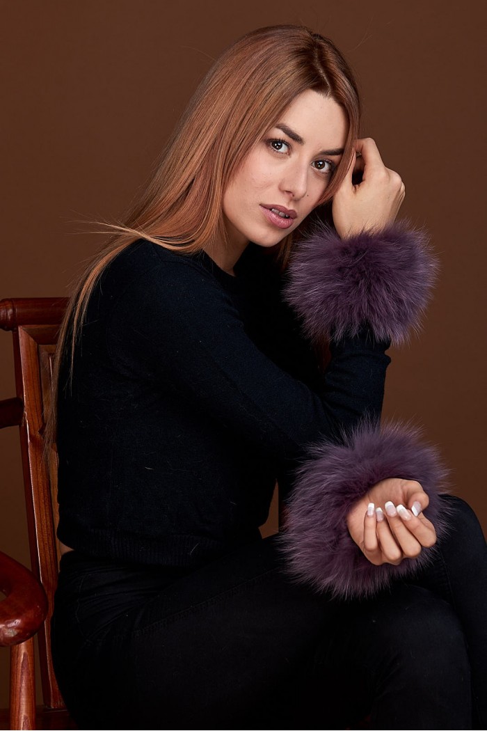 Puños DE PELO TEJIDO  PC-LZH5691-103