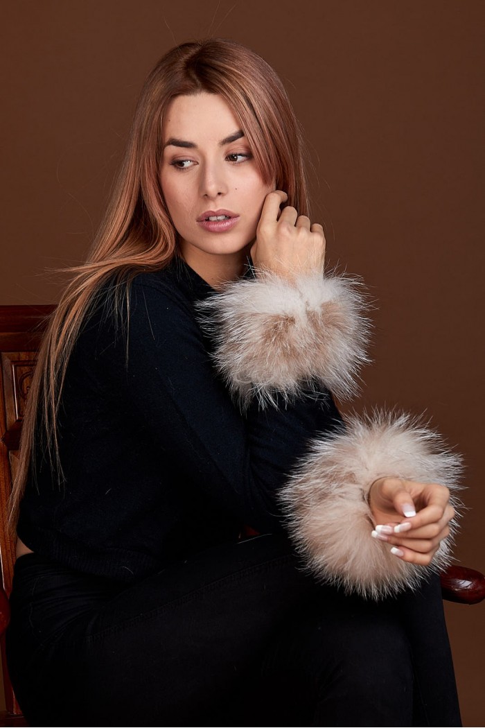 Puños DE PELO TEJIDO  PC-LZH5691-12