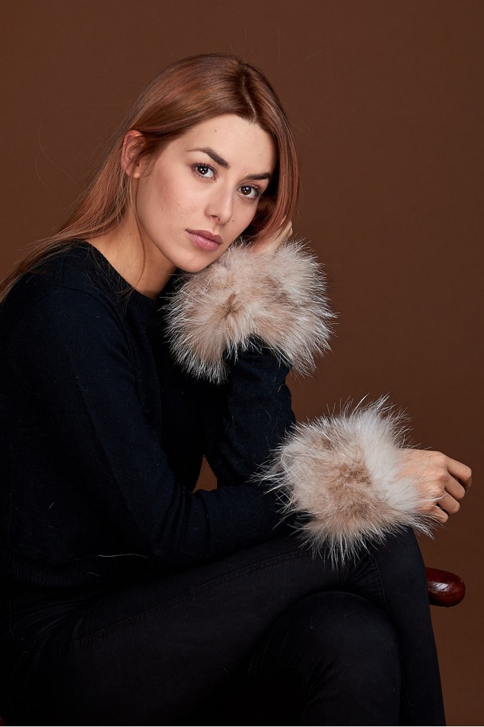 Puños DE PELO TEJIDO  PC-LZH5691-12