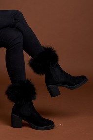 Puños DE PELO TEJIDO  PC-LZH5691-15 Negro