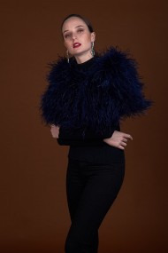 Estola de Avestruz PC-YLM5625-11 AZUL MARINO