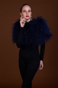 Estola de Avestruz PC-YLM5625-11 AZUL MARINO