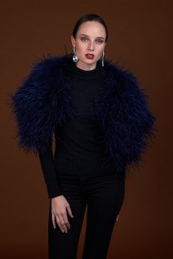 Estola de Avestruz PC-YLM5625-11 AZUL MARINO