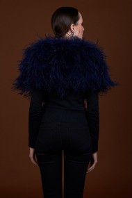 Estola de Avestruz PC-YLM5625-11 AZUL MARINO