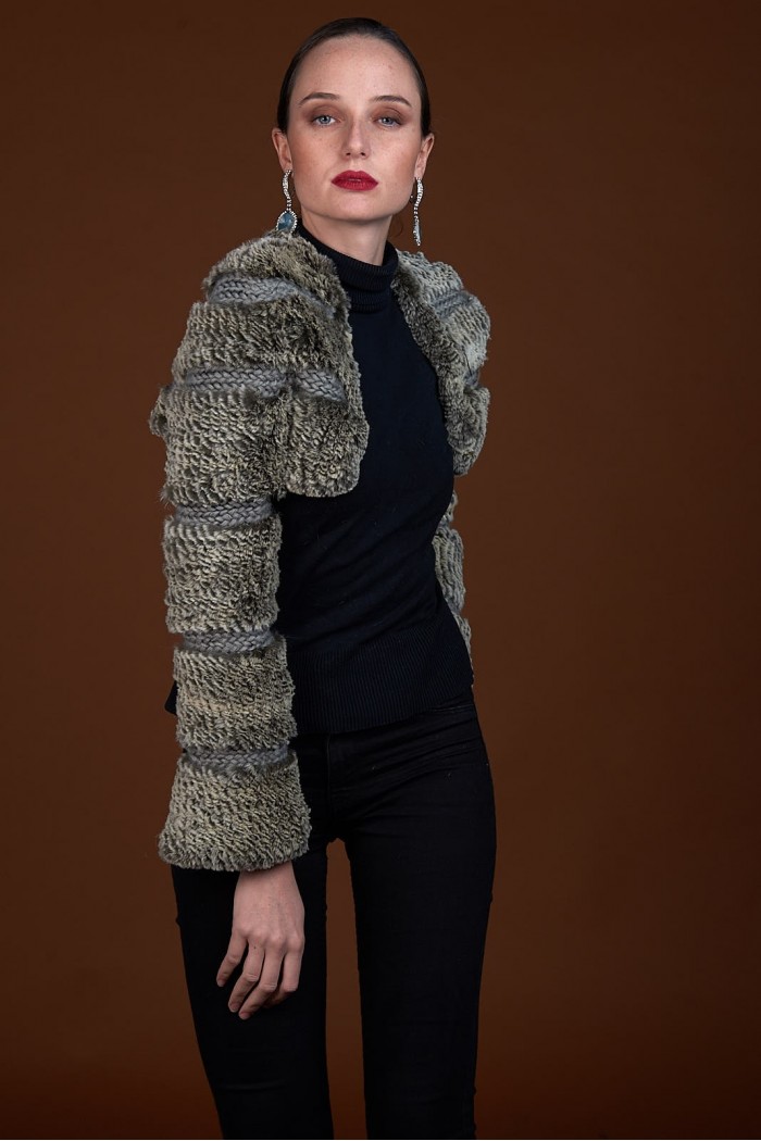 Chaqueta de conejo rex PC-ZHU1514-L