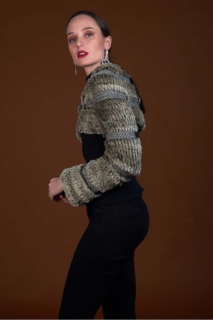 Chaqueta de conejo rex PC-ZHU1514-L