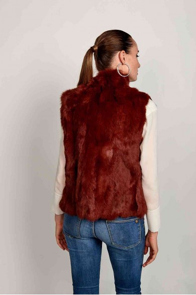 Chaleco De Pelo De Conejo Con Cremallera PC-LLL5486-138