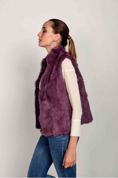 Chaleco De Pelo De Conejo Con Cremallera PC-LLL5486-20