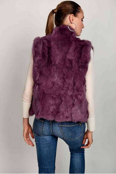 Chaleco De Pelo De Conejo Con Cremallera PC-LLL5486-20