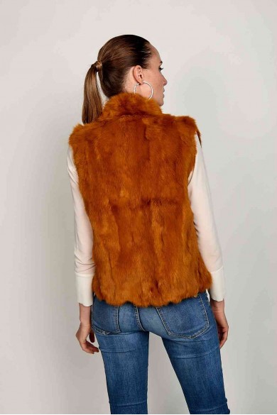 Chaleco De Pelo De Conejo Con Cremallera PC-LLL5486-84