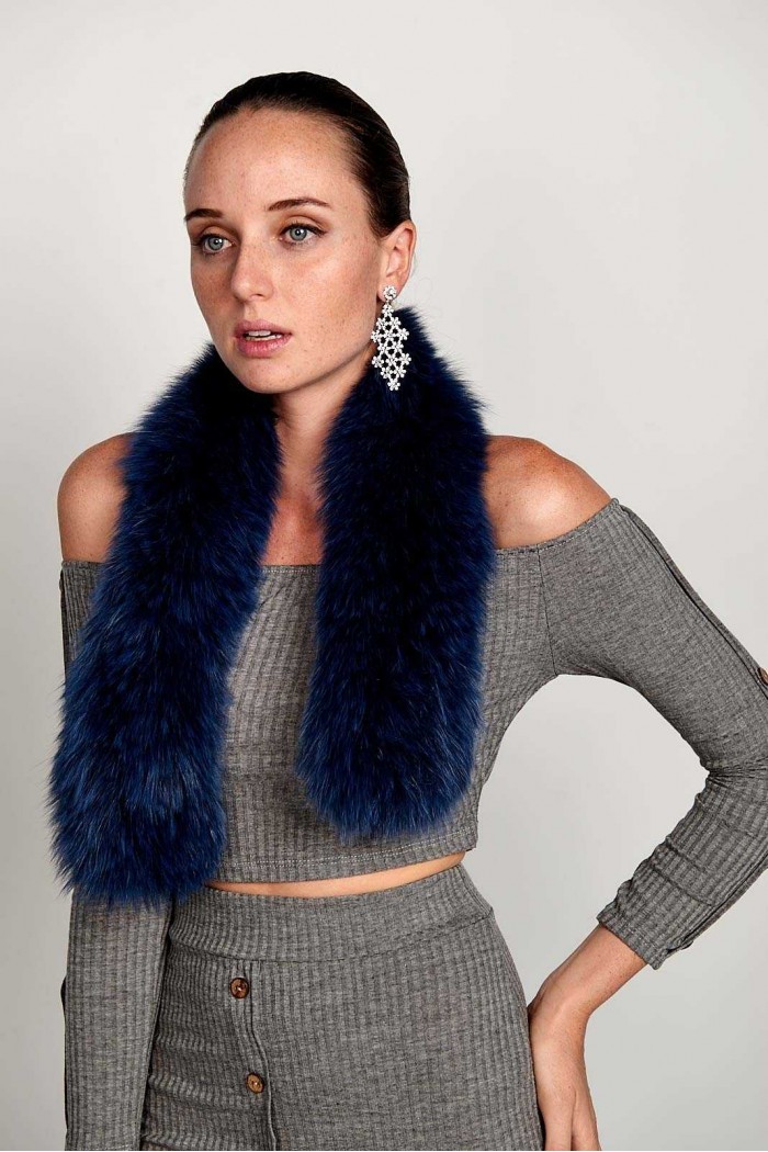 BUFANDA DE PELO TEJIDO PC-LZY5824-141-10010