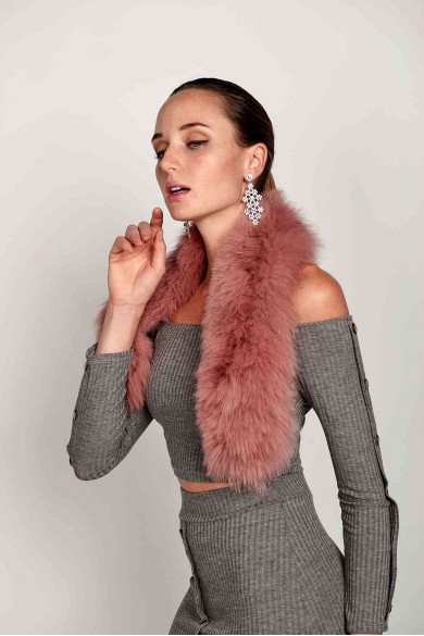 BUFANDA DE PELO TEJIDO PC-LZY5824-142-10010