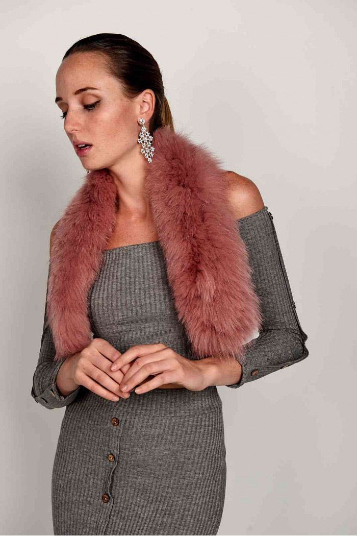 BUFANDA DE PELO TEJIDO PC-LZY5824-142-10010