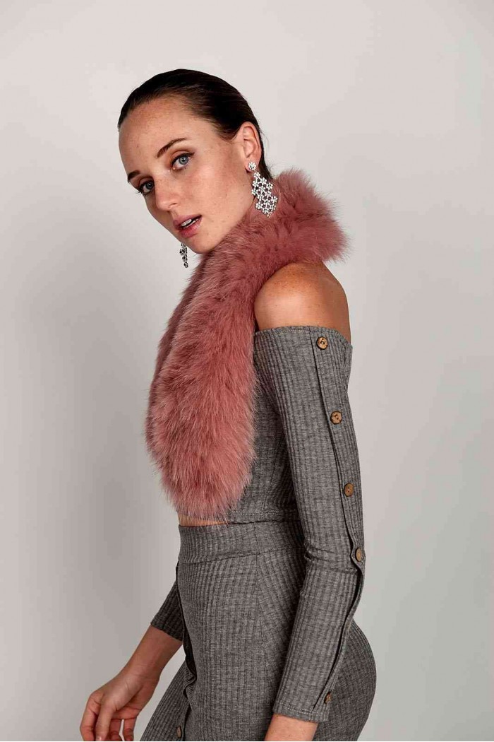 BUFANDA DE PELO TEJIDO PC-LZY5824-142-10010