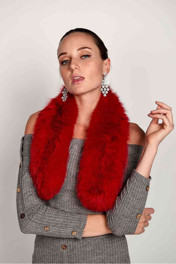 BUFANDA DE PELO TEJIDO PC-LZY5824-147-10010