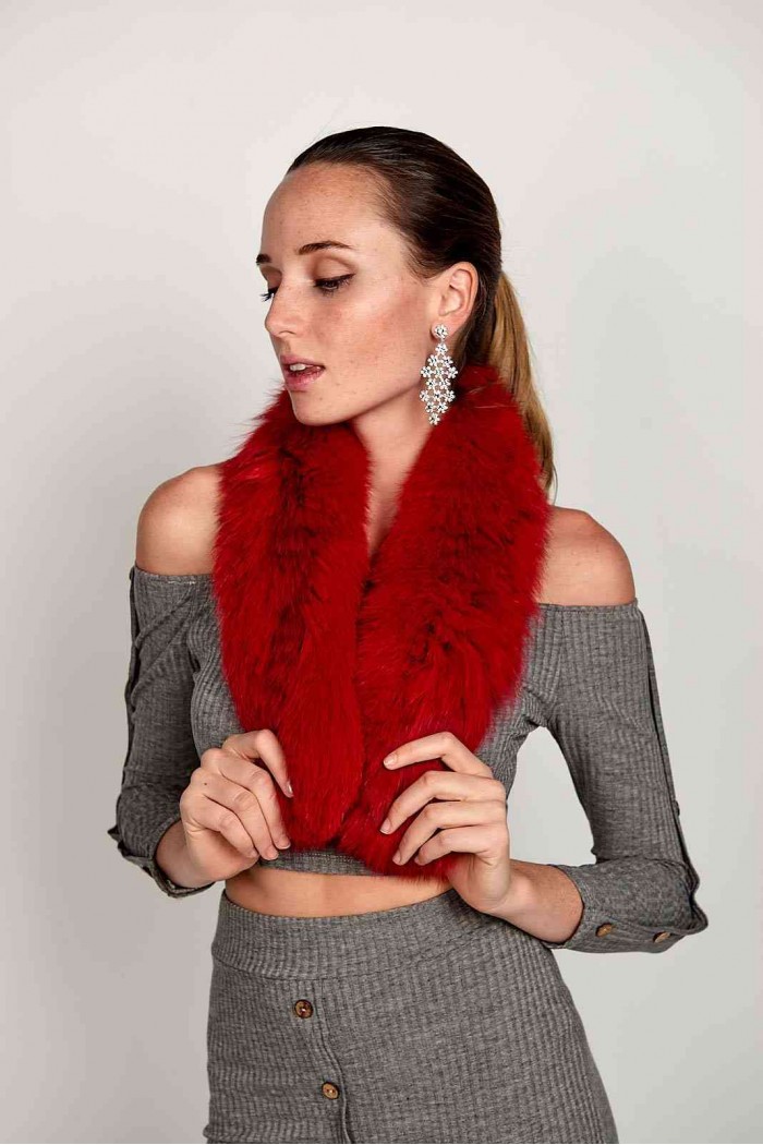 BUFANDA DE PELO TEJIDO PC-LZY5824-147-10010