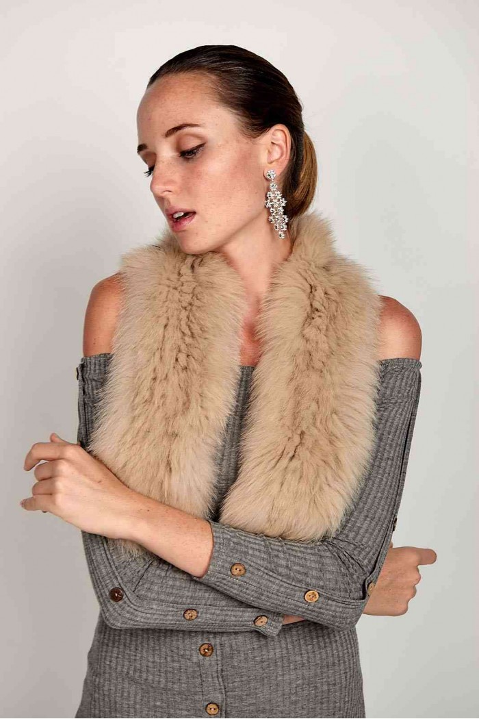 BUFANDA DE PELO TEJIDO PC-LZY5824-150-10010